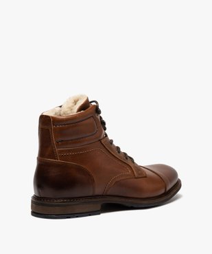 Boots homme à lacets dessus cuir et intérieur polaire vue4 - Nikesneakers (CASUAL) - Nikesneakers
