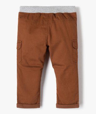 Pantalon bébé garçon coupe battle à revers et taille élastiquée vue3 - GEMO(BEBE DEBT) - GEMO