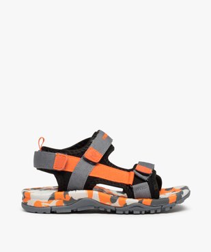 Sandales sport garçon à scratch détails fluo - Freegun vue1 - FREEGUN - GEMO