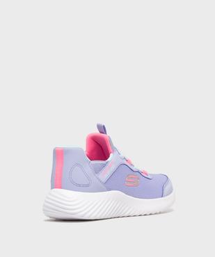 Baskets en toile pailletée enfilage facile fille - Skechers vue4 - SKECHERS - GEMO