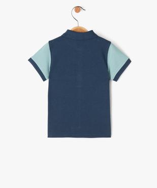 Polo à manches courtes tricolore bébé garçon - LuluCastagnette vue3 - LULUCASTAGNETTE - GEMO