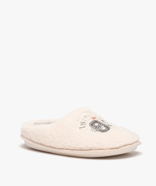 Chaussons femme mules en textile sherpa – Camps United vue2 - CAMPS UNITED - GEMO