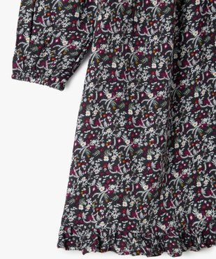 Robe fille à manches longues à motifs fleuris vue2 - Nikesneakers (ENFANT) - Nikesneakers