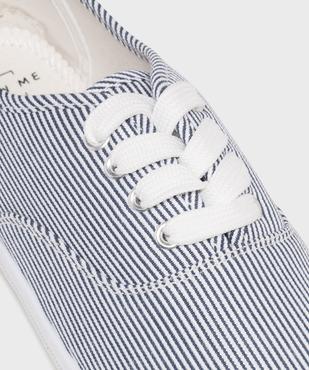 Tennis en toile à rayures femme - Follow Me vue6 - FOLLOW ME - GEMO