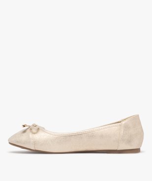 Ballerines femme unies à paillettes avec noeud fantaisie vue3 - VALENTINA BALDA - GEMO