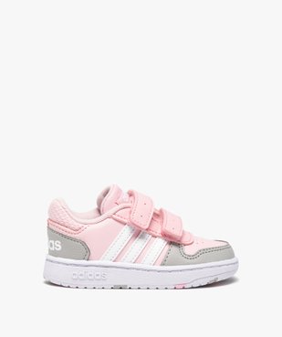 Baskets bébé fille multicolores à scratch – Adidas Hoops vue1 - ADIDAS - GEMO