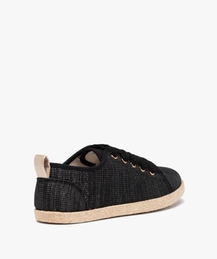 Baskets femme en toile brillante et semelle cordelette vue4 - GEMO (SPORTSWR) - GEMO