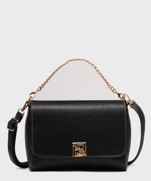 Sac à main grainé à anse en chaîne dorée femme vue3 - BESTINI - GEMO