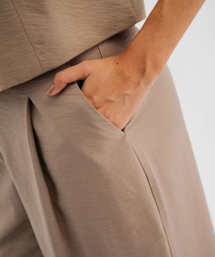 Pantalon fluide coupe large à pinces femme  vue2 - GEMO 4G FEMME - GEMO