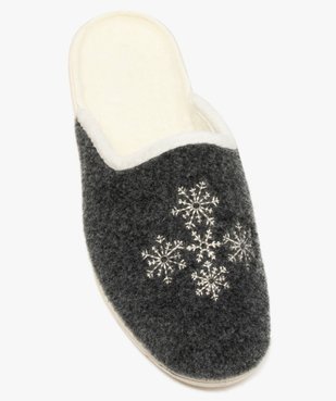Chaussons femme mules confort avec dessus brodé vue5 - GEMO(HOMWR FEM) - GEMO