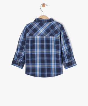 Chemise bébé garçon à carreaux à manches longues vue3 - GEMO(BEBE DEBT) - GEMO