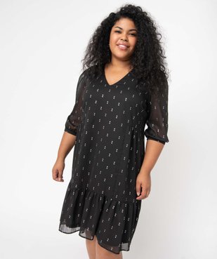 Robe femme grande taille à motifs scintillants vue1 - GEMO (G TAILLE) - GEMO