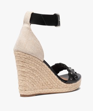 Sandales femme à talon compensé et bride à œillets Only vue4 - ONLY - GEMO