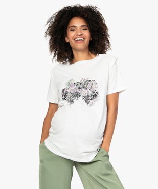 Tee-shirt de grossesse à épaulettes vue1 - GEMO (MATER) - GEMO