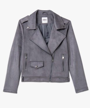 Blouson esprit motard en suédine femme vue4 - GEMO(FEMME PAP) - GEMO
