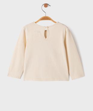 Tee-shirt manches longues avec motif fun bébé fille vue3 - GEMO 4G BEBE - GEMO