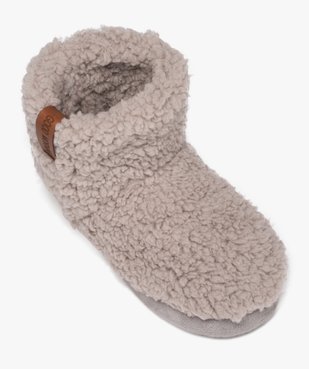 Chaussons boots en maille peluche femme vue9 - GEMO(HOMWR FEM) - GEMO