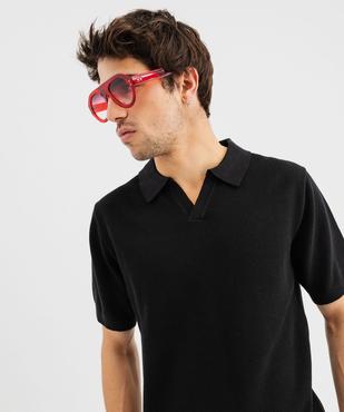 Polo à manches courtes en maille fantaisie homme vue3 - GEMO 4G HOMME - GEMO