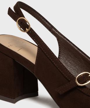 Escarpins slingback à bout carré femme - Follow Me vue6 - FOLLOW ME - GEMO