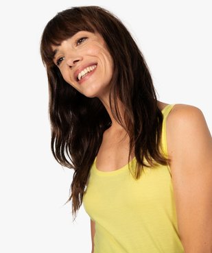 Débardeur femme uni contenant du coton biologique vue2 - GEMO(FEMME PAP) - GEMO