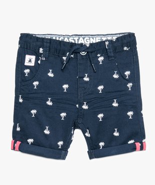 Bermuda bébé garçon motif palmier à revers – Lulu Castagnette vue1 - LULUCASTAGNETTE - GEMO