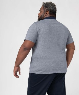 Polo homme grande taille à manches courtes et fines rayures vue3 - GEMO (G TAILLE) - GEMO