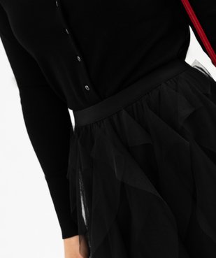 Jupe longue en tulle avec ceinture élastique femme  vue5 - GEMO(FEMME PAP) - GEMO
