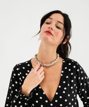 Blouse imprimée en viscose avec décolleté en V femme vue2 - GEMO 4G FEMME - GEMO