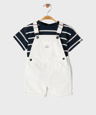 Ensemble 2 pièces bébé garçon Salopette et tee-shirt - LuluCastagnette vue1 - LULUCASTAGNETTE - GEMO