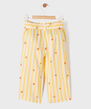 Pantalon fluide à motifs avec taille élastique bébé fille vue3 - GEMO 4G BEBE - GEMO
