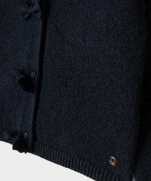 Gilet à col rond et petits noeuds fille - LuluCastagnette vue3 - LULUCASTAGNETTE - GEMO