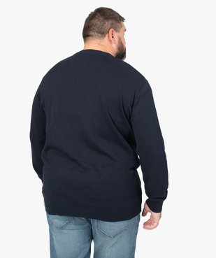 Pull homme en maille fine à col rond vue3 - GEMO (G TAILLE) - GEMO