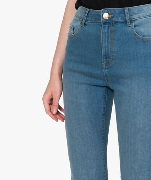 Jean femme slim taille haute délavé et extensible vue2 - GEMO C4G FEMME - GEMO