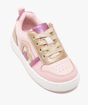 Baskets basses à lacets et zips motifs irisés fille vue6 - LOVELY WINGS GEMO FOR GOOD - GEMO