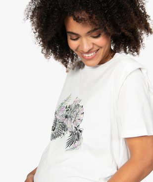Tee-shirt de grossesse à épaulettes vue2 - GEMO (MATER) - GEMO