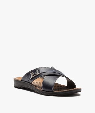 Mules homme confort à brides croisées vue2 - GEMO (CASUAL) - GEMO