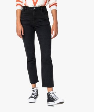 Jean femme regular taille haute à bords francs vue1 - Nikesneakers(FEMME PAP) - Nikesneakers