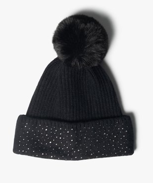 Bonnet femme avec strass et pompon vue1 - GEMO (ACCESS) - GEMO