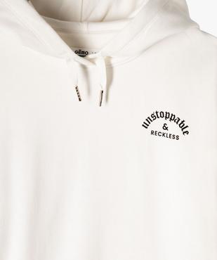 Sweat à capuche avec large motif dos fille vue3 - GEMO 4G FILLE - GEMO