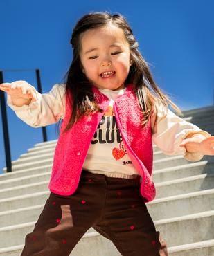 Gilet sans manches façon sherpa bébé fille vue2 - GEMO(BEBE DEBT) - GEMO