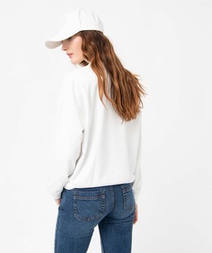 Sweat femme oversize à message brodé vue3 - GEMO(FEMME PAP) - GEMO