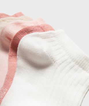 Chaussettes ultra courtes en coton côtelé fille (lot de 5) vue2 - GEMO 4G FILLE - GEMO