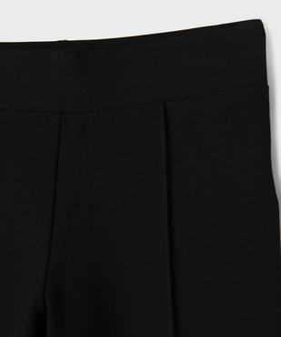 Pantalon uni coupe flare en maille extensible fille vue3 - GEMO (JUNIOR) - GEMO