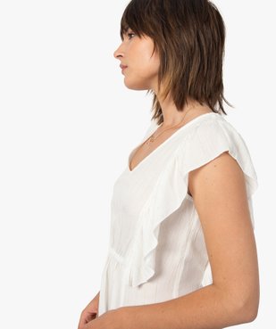 Blouse femme sans manches à fines rayures dorées vue2 - GEMO(FEMME PAP) - GEMO