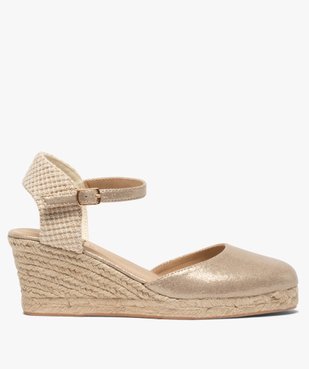 Sandales femme à talon compensé et bout fermé vue1 - GEMO(URBAIN) - GEMO