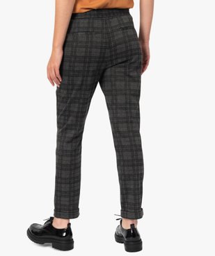 Pantalon femme en maille extensible imprimé vue3 - GEMO(FEMME PAP) - GEMO