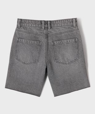 Short en jean droit et long à finition bord-franc fille vue3 - GEMO (JUNIOR) - GEMO