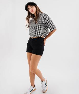 Short en coton stretch avec revers cousus femme vue16 - GEMO 4G FEMME - GEMO