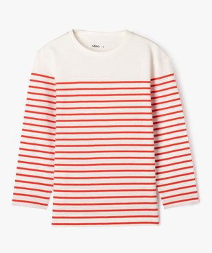 Tee-shirt manches longues à rayures garçon vue1 - GEMO (ENFANT) - GEMO
