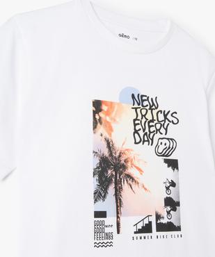 Tee-shirt imprimé manches courtes garçon vue2 - GEMO (JUNIOR) - GEMO